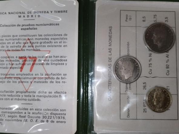 3 CARTERAS DE LAS PRUEBAS NUMISMATICAS AÑOS 76* 77* 79* [2]