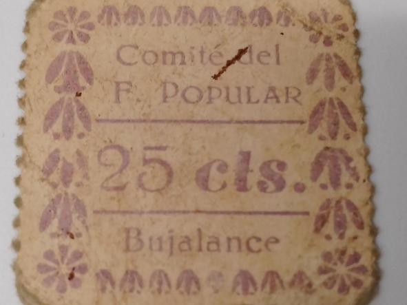 COMITE DEL F. POPULAR - 25 CTS - BUJALANCE - 