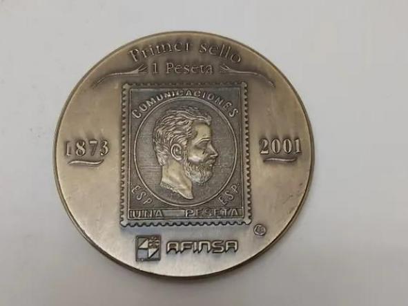 MONEDA AFINSA 1873 / 2001 PRIMER Y ÚLTIMO SELLO 1 PESETA [1]