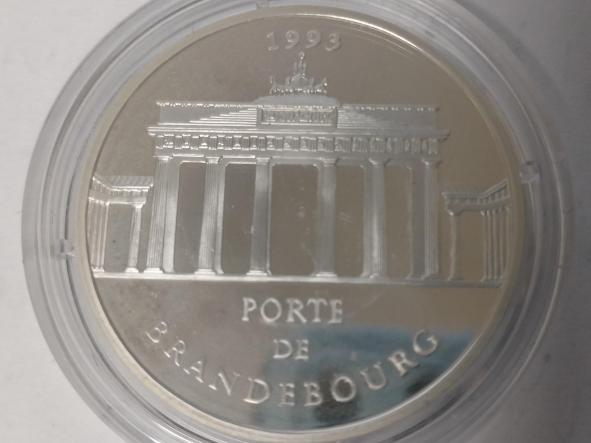  Moneda Francia 100 Francs 15 Ecus, Porte de Brandebourg 1993 Plata [0]