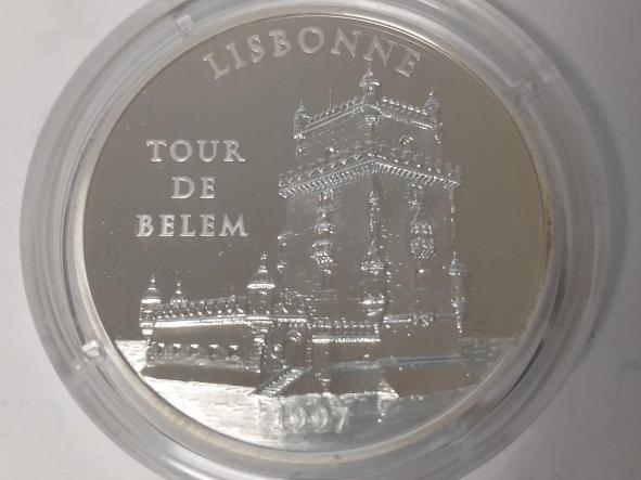  Moneda Francia  Lisbonne Tour de Belem , 100 Francs 15 Ecus 1997 Plata  [0]