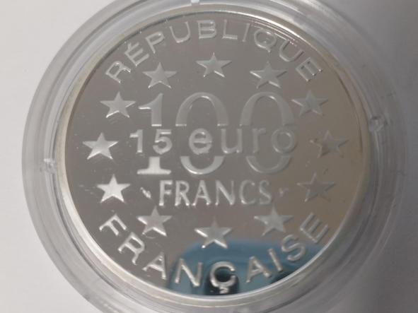  Moneda Francia  Petite Sirene Copenhage  100 Francs 15 Ecus, 1997 Plata [1]