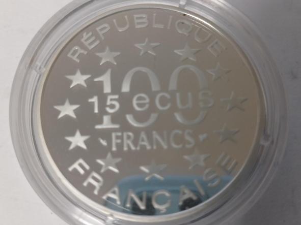 Moneda Francia Place Saint-Marc 100 Francs 15 Ecus, 1994 -  Plata [1]