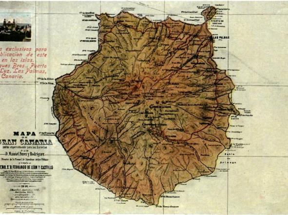 POSTAL GRAN CANARIA. MAPA