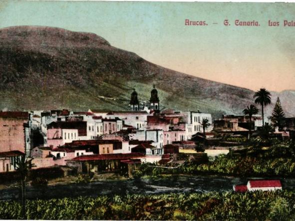 Antigua Postal Coloreada - Gran Canaria. Las Palmas, Arucas - ED. Desconocido