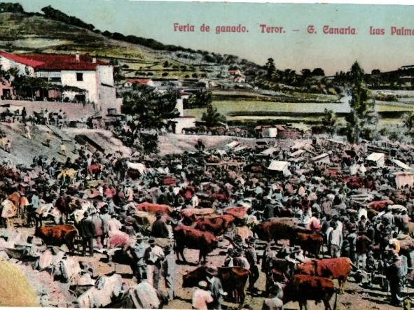 TARJETA POSTAL FERIA DE GANADO - TEROR - LAS PALMAS DE GRAN CANARIA