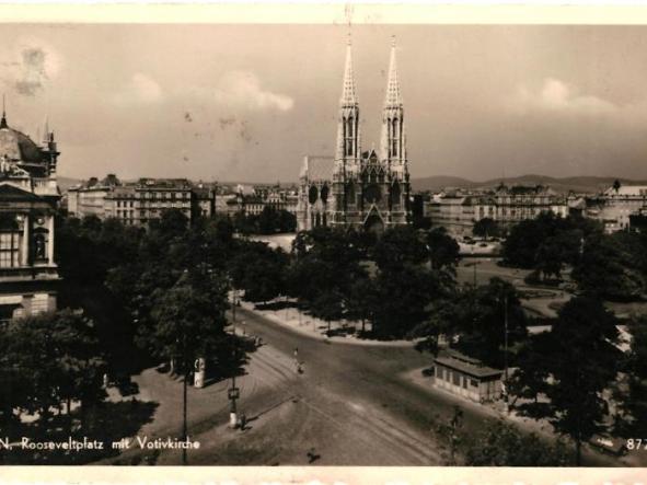 Wien Rooseveltplatz mit Votivkirche [0]