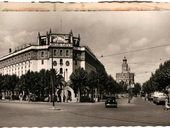 SEVILLA. CALLE DEL ALMIRANTE LOBO Y HOTEL CRISTINA. GARCIA GARRABELLA Nº 19. CIRCULADA [0]