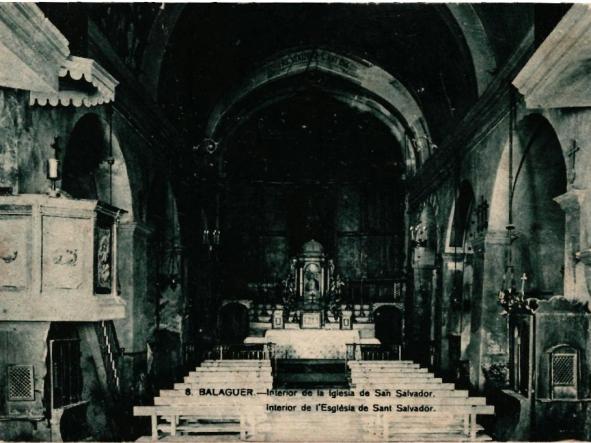 BALAGUER - INTERIOR DE LA IGLESIA DE SAN SALVADOR