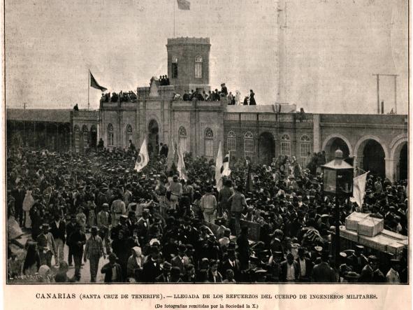 1898 - Canarias - Santa Cruz de Tenerife - Llegada ingenieros militares - La Ilustracion Española