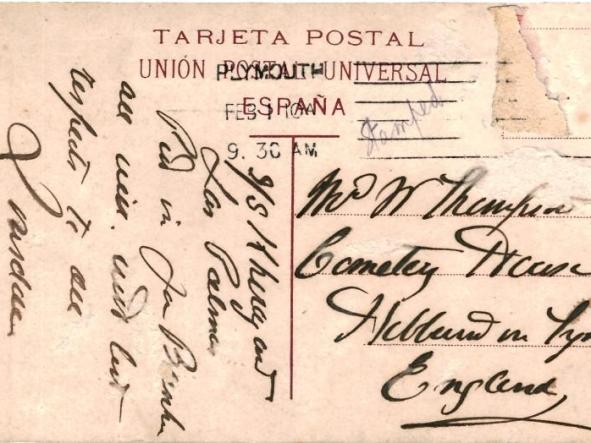 ANTIGUA POSTAL // TENERIFE TRANSPORTE DE CAMELLOS COLOREADA /// UNION POSTAL UNIVERSAL [1]