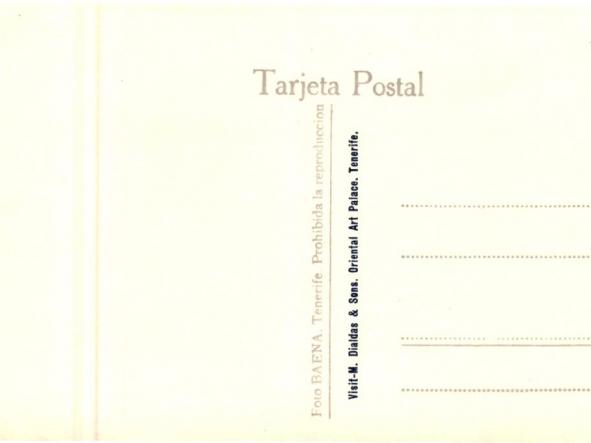 Tenerife. Gran Hotel Taoro, Bailes Típicos. Fotográfica Foto Baena. Publ. Salón Ideal, Tabaquería [1]