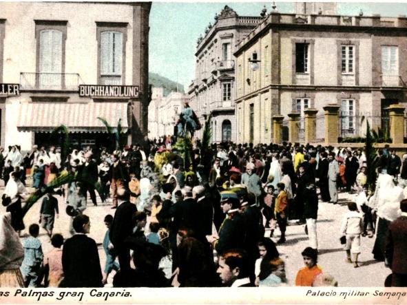 ANTIGUA POSTAL LAS PALMAS DE GRAN CANARIA. PALACIO MILITAR SEMANA SANTA 4134 [0]