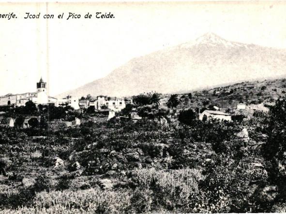 TARJETA POSTAL ICOD CON EL PICO DEL TEIDE - TENERIFE - NOBREGA ENGLSH BAZAR - 135  [0]