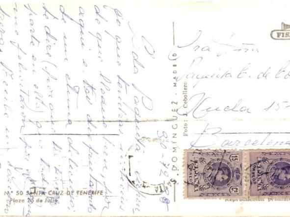 TARJETA POSTAL PLAZA 25 DE JULIO - Nº 50 - SANTA CRUZ DE TENERIFE  [1]