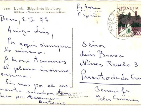 TARJETA POSTAL LENK SKIGELANDE BETELBERG  [1]