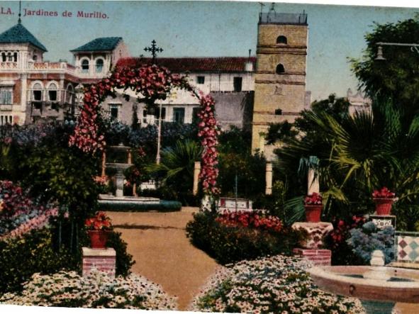 TARJETA POSTAL SEVILLA - JARDINES DE MURILLO - 