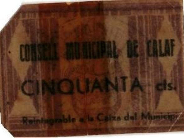 CONSELL MUNICIPAL DE CALAF - CINQUANTA CTS - 