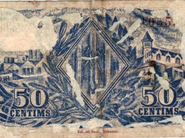 L´AJUNTAMENT DE SABADELL CINQUANTA CENTIMS - 50 CTS - 1937 - [1]