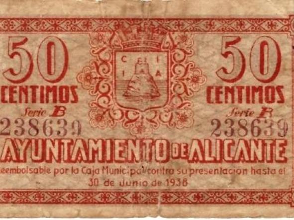 BILLETE AYUNTAMIENTO DE ALICANTE 50 CTS  [1]