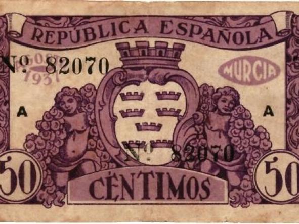 BILLETE EL CONSEJO MUNICIPAL DE MURCIA - 50 CTS -  [1]