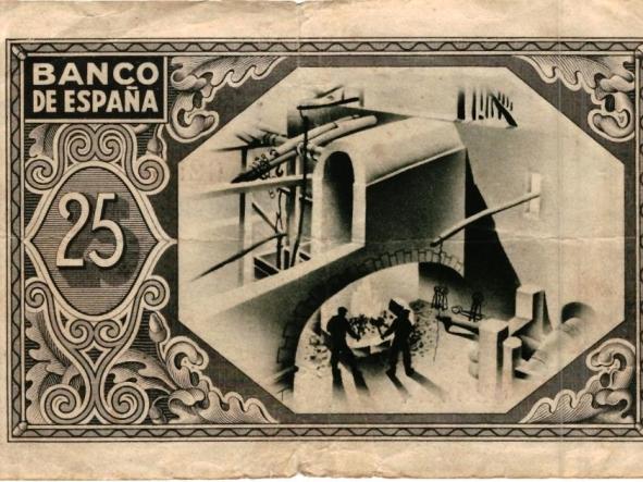 BILLETE BANCO DE ESPAÑA - BILBAO - 25 PESETAS - 