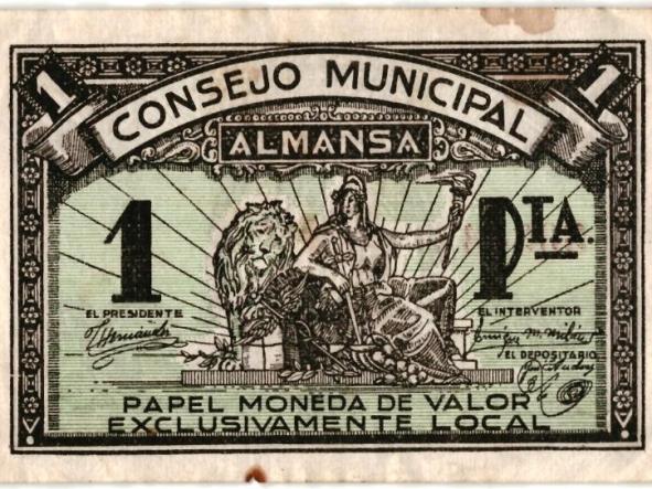 CONSEJO MUNICIPAL ALMANSA - 1 PESETA - Nº 30343 -  [0]