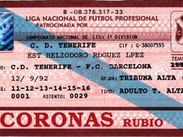 14 ENTRADAS DEL  CLUB DEPORTIVO TENERIFE [1]