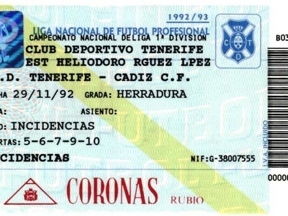 14 ENTRADAS DEL  CLUB DEPORTIVO TENERIFE [2]