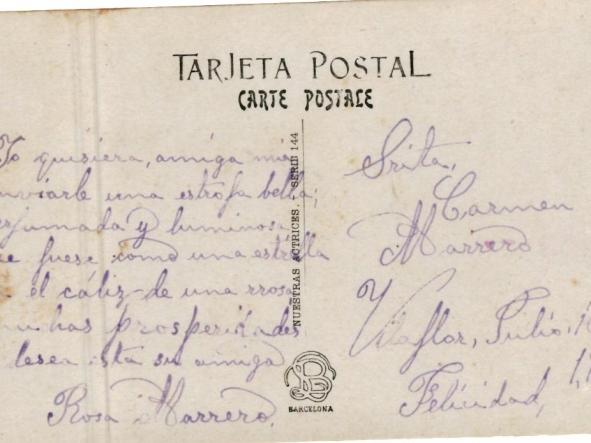 TARJETA POSTAL ANGELITA LA FEA - INDUSTRIAS FOTOGRAFICA - SERIE 144 -  [1]