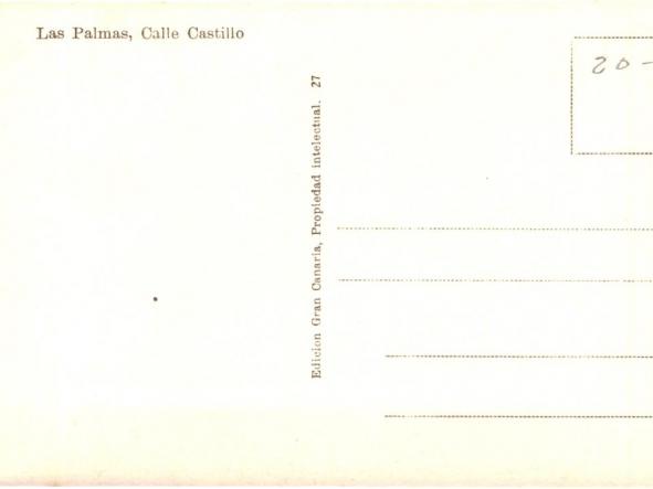 TARJETA POSTAL LAS PALMAS, CALLE CASTILLO [1]