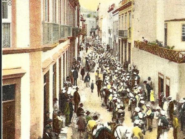 TARJETA POSTAL LAS PALMAS DE GRAN CANARIA - CALLE PELOTA - [0]