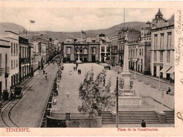 TARJETA POSTAL PLAZA DE LA CONSTITUCION - TENERIFE -  [0]