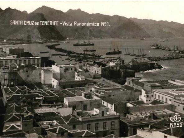 TARJETA POSTAL SANTA CRUZ DE TENERIFE - VISTA PANORAMICA 