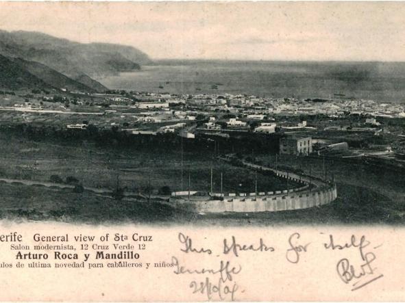 TARJETA POSTAL TENERIFE GENERAL VIEW OF STA CRUZ