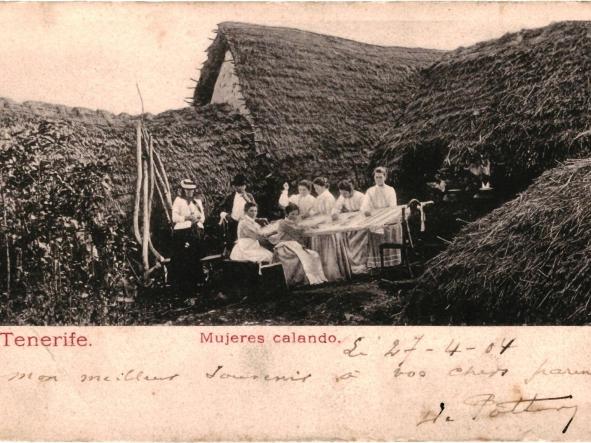 TARJETA POSTAL TENERIFE MUJERES CALANDO 