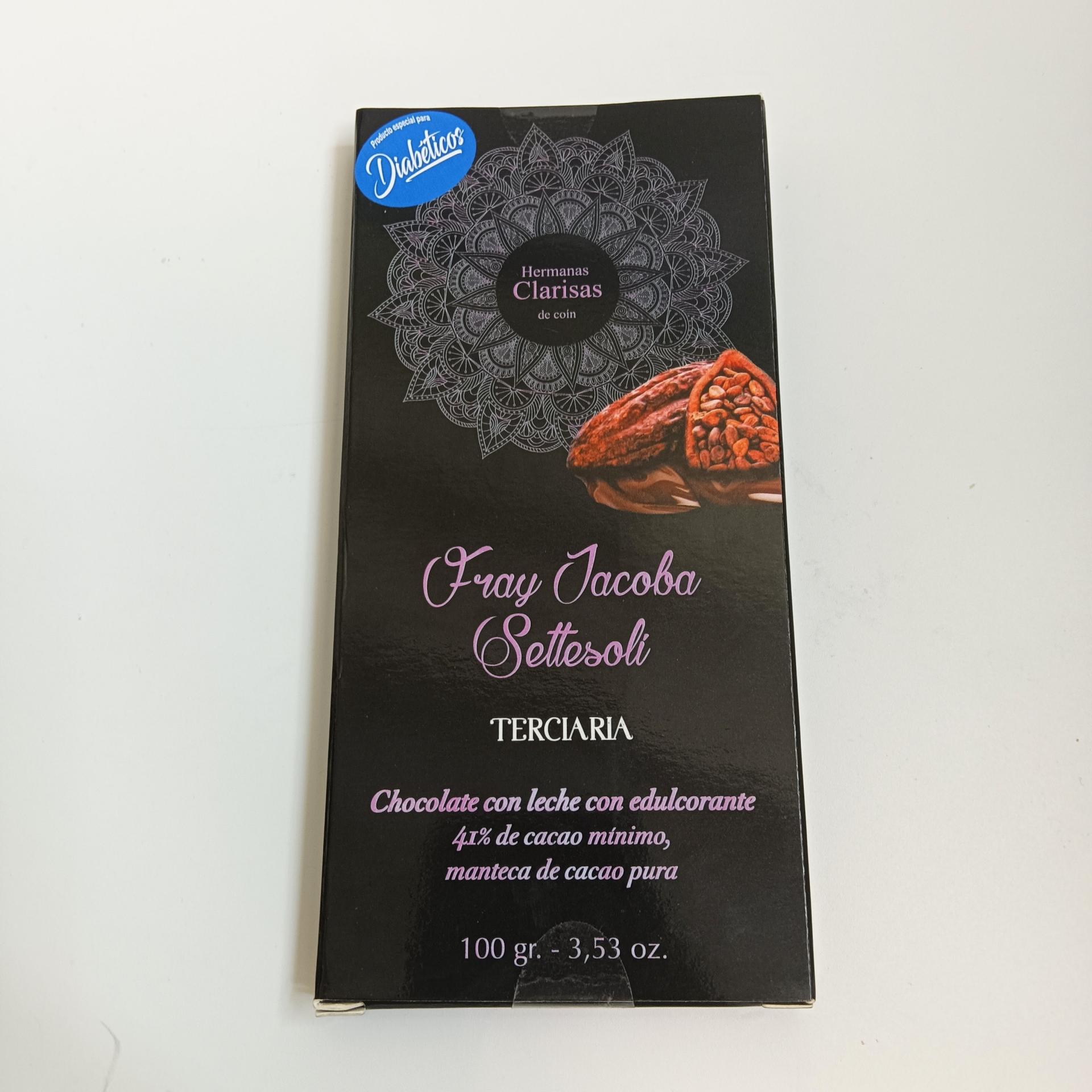 TABLETA DE CHOCOLATE CON LECHE DIABÉTICOS (Clarisas de Coín)