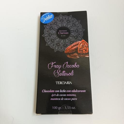 TABLETA DE CHOCOLATE CON LECHE DIABÉTICOS (Clarisas de Coín)