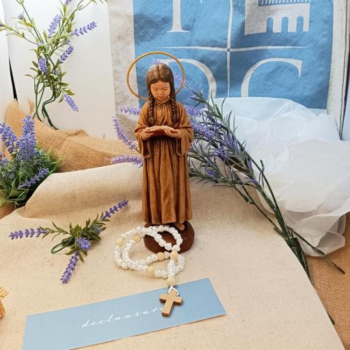 REGALO PRIMERA COMUNIÓN VIRGEN NIÑA CON ROSARIO DE NUDOS BLANCO  (Varios conventos) [0]