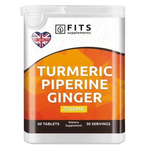 Cúrcuma Fuerte 2500 mg con Jengibre y Pimienta Negra 60 comprimidos [0]