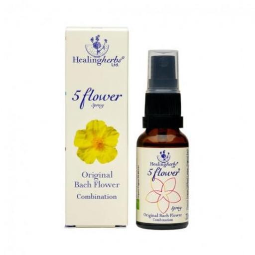 Remedio Rescate Spray, 5 Flores Healing Herbs 20 ml.