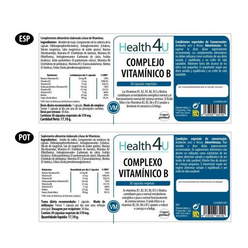 Complejo Vitamínico B, 30 cápsulas [3]