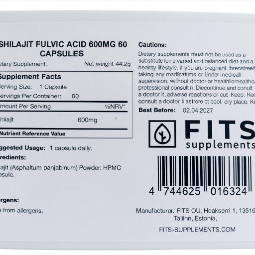 Shilajit Ácido Fúlvico 600mg. 60 cápsulas [1]