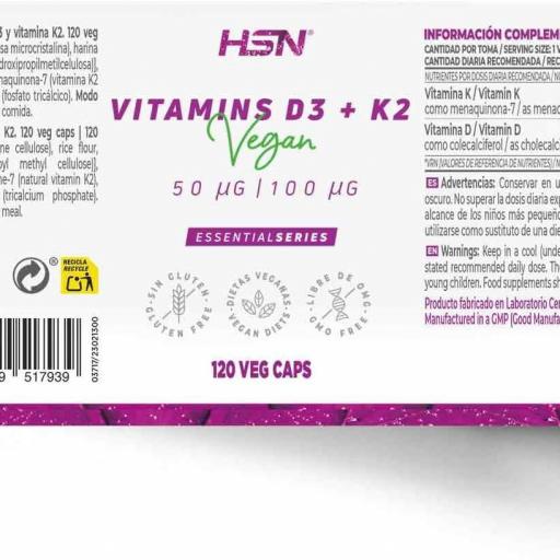 HSN Vitamina D3 + K2 120 caps [1]