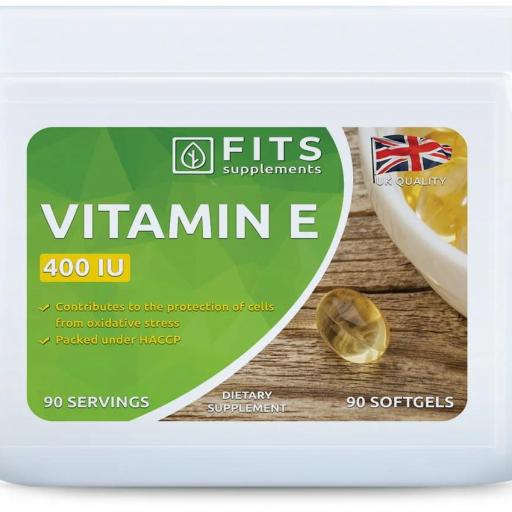 Vitamina E 400 UI. 90 cápsulas blandas