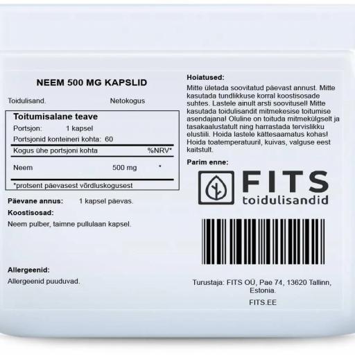 Neem 500 mg. 60 cápsulas [1]