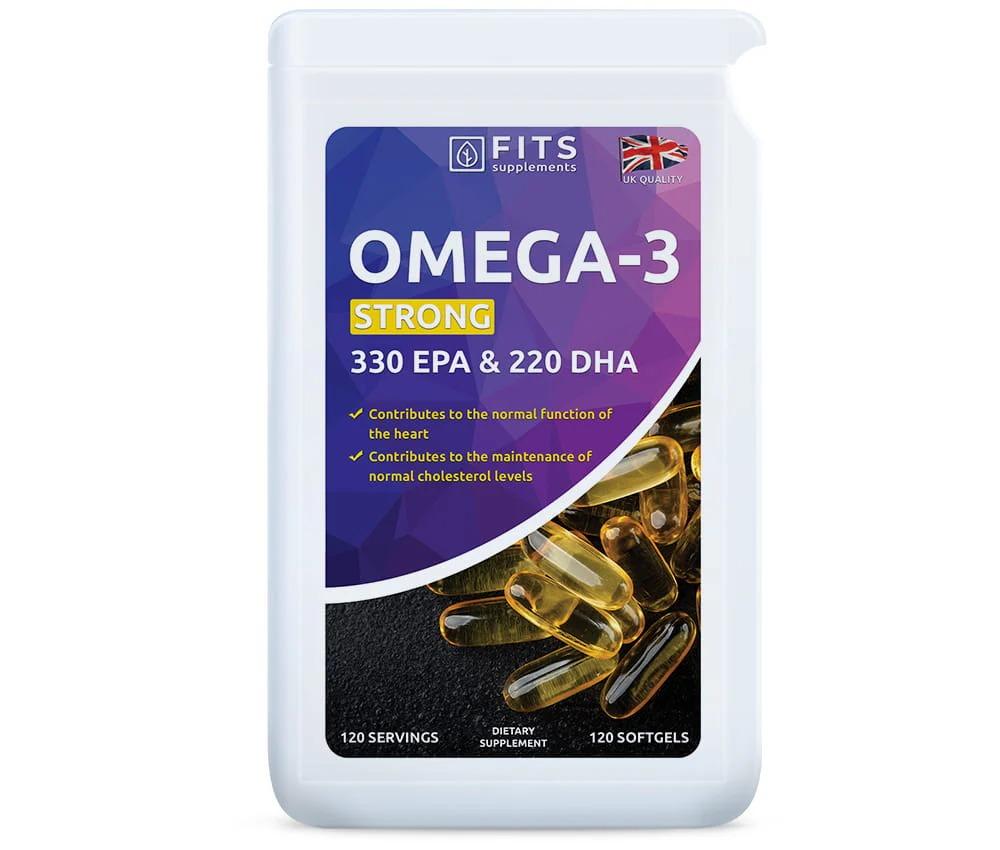 Omega-3 Fuerte 330 EPA y 220 DHA. 120 cápsulas blandas