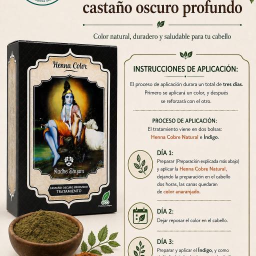 Tinte HENNA Castaño Oscuro Profundo especial CANAS [3]