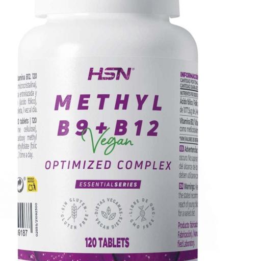 Vitamina METIL COMPLEX B9 + B12, 120 TABLETAS