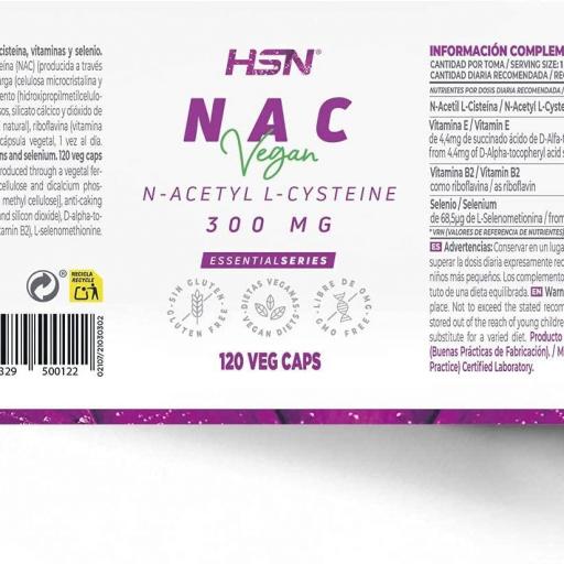 NAC (N-ACETIL-L-CISTEINA) 300mg - 120 cápsulas [1]